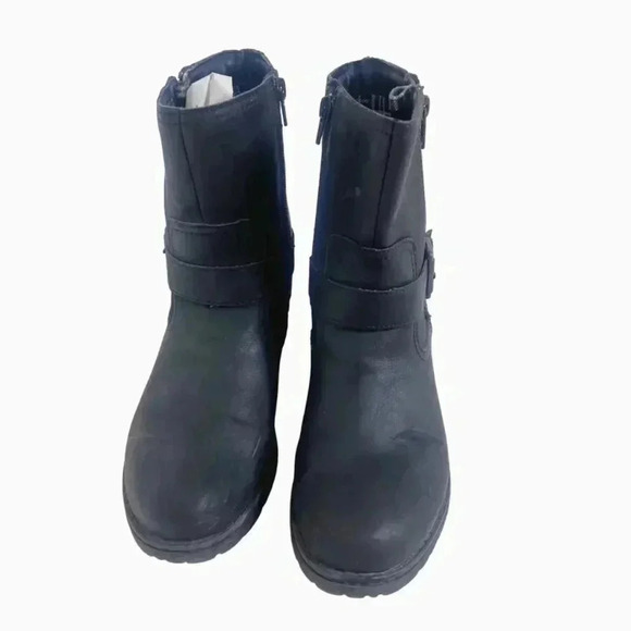 b.o.c. Men's Black Moto Boots With Buckle Size 8 - Picture 3 of 11